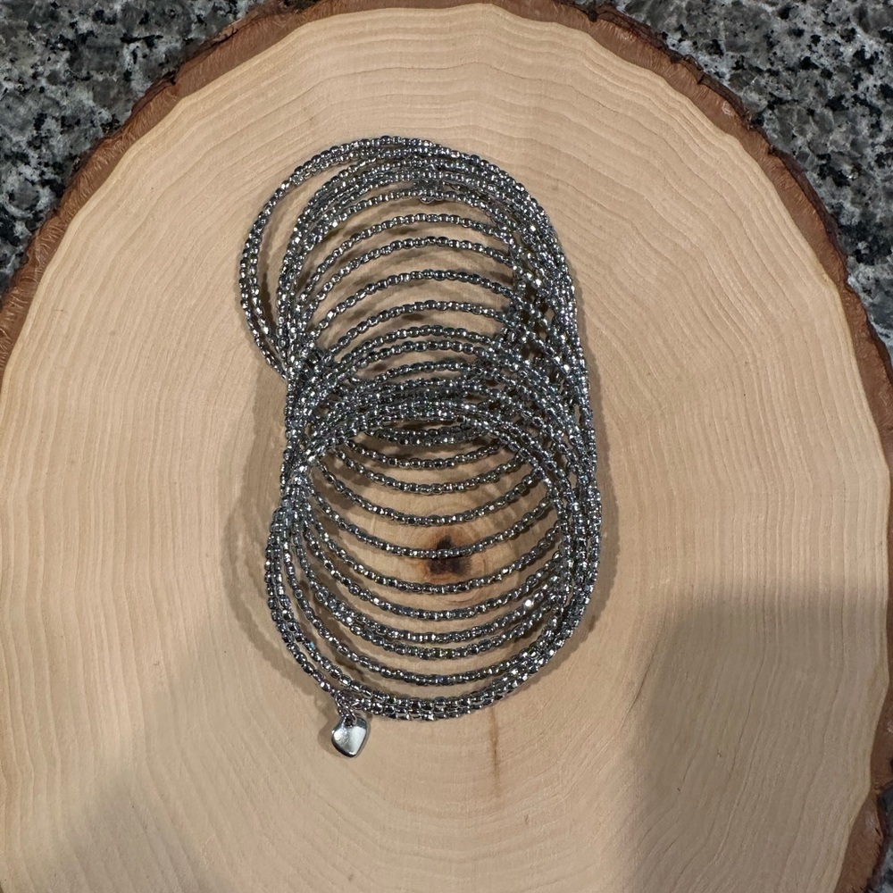 Elegant Silver Snake Wrap Bracelet